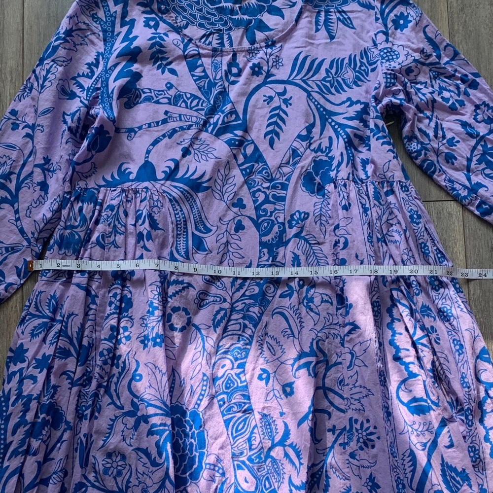 Matta Long Sleeve Dress in Blue and Purple - Picture 7 of 9